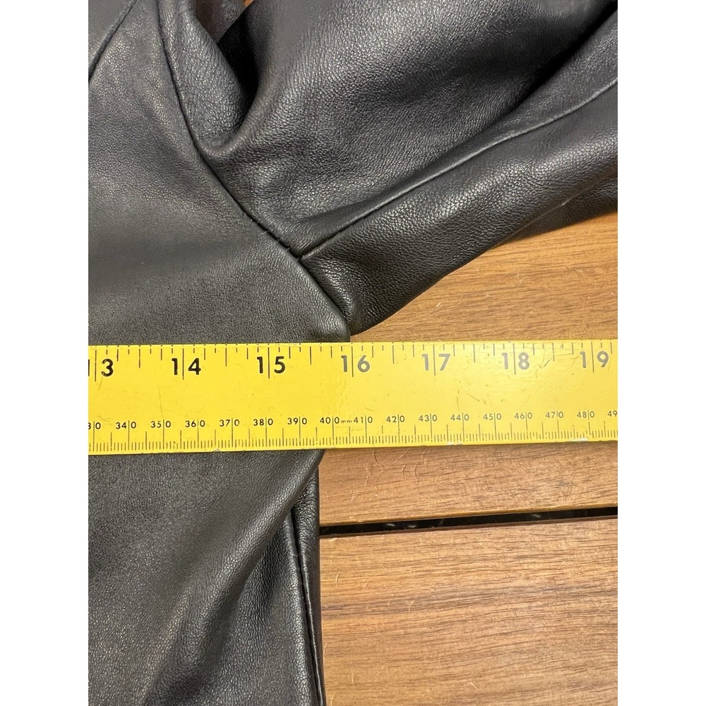 Triziana SZ S Women's Black 100% Leather Moto Jacket 90's Vintage Grunge - Picture 7 of 9